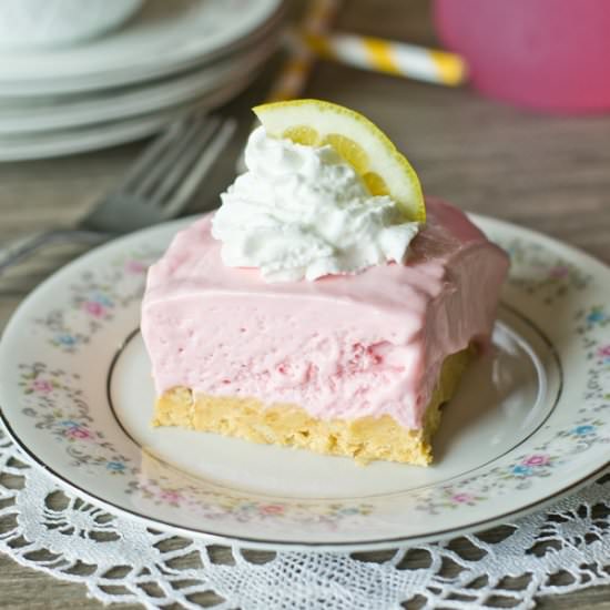 Pink Lemonade Icebox Pie Squares
