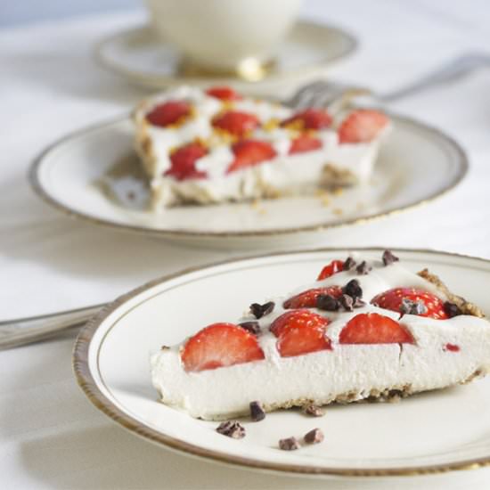 Vanilla and coconut cheesecake