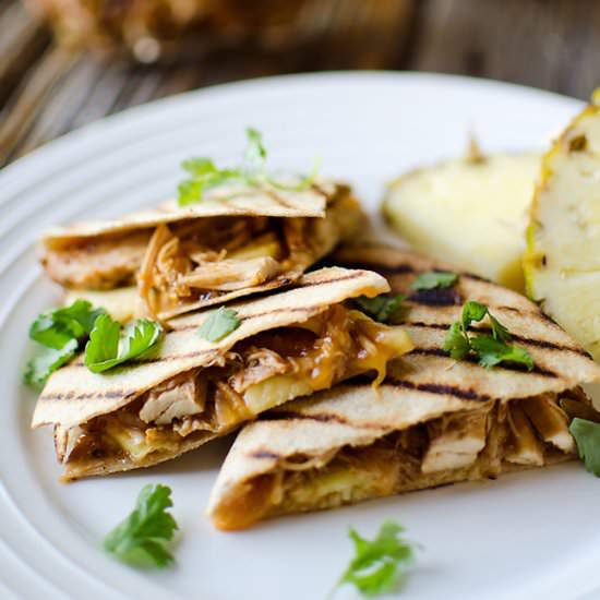 BBQ Chicken & Pineapple Quesadillas
