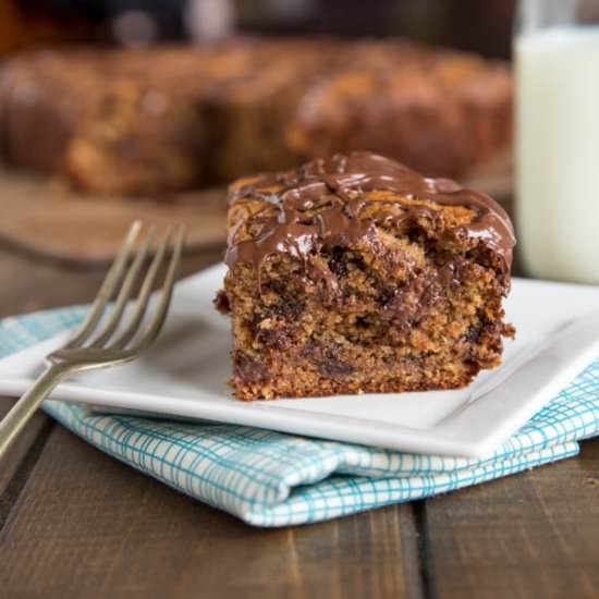 Whole Wheat PB Banana Cake