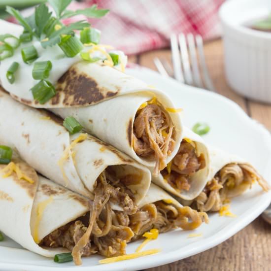 Chipotle BBQ Pulled Pork Taquitos