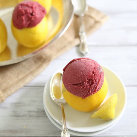 Raspberry-Lemon Sorbet