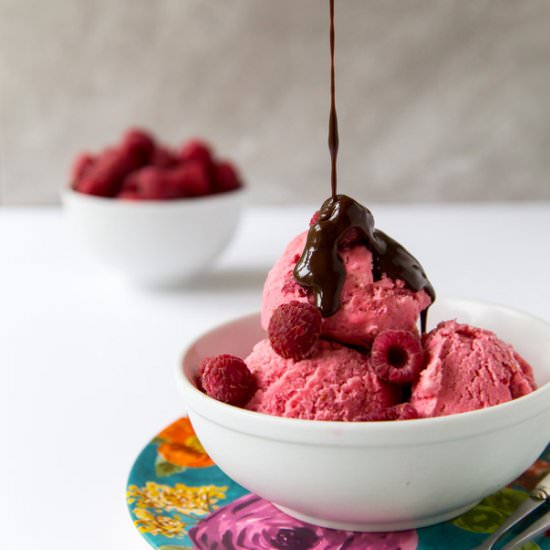 Raspberry Rose Sundaes