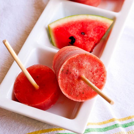 Watermelon Mint Popsicles