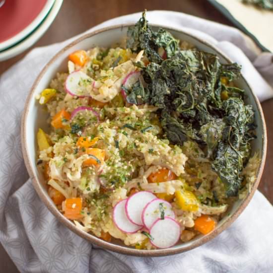 Chicken Kale Rice Bowl
