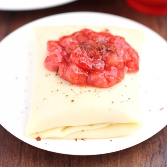 Strawberry Chocolate Brownie Blintz