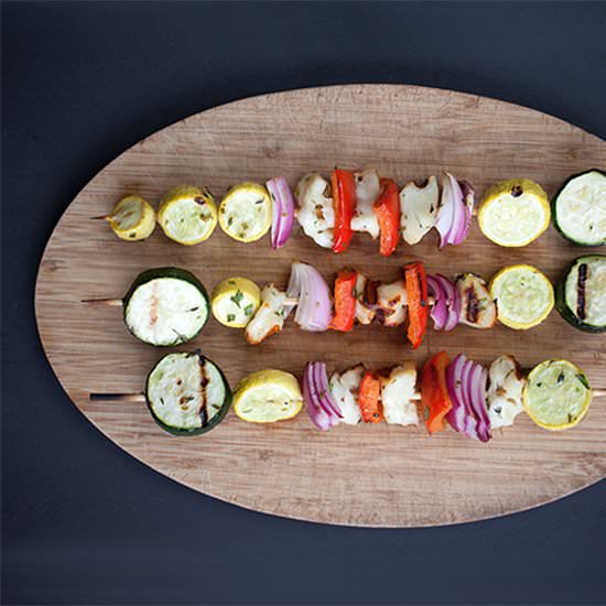 Halloumi Veggie Skewers