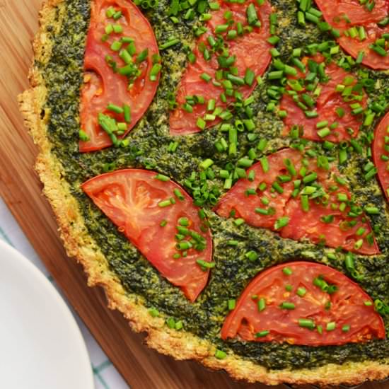 Light spinach Quiche