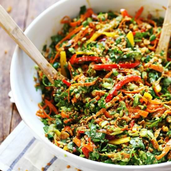 Chopped Thai Salad Garlic Dressing