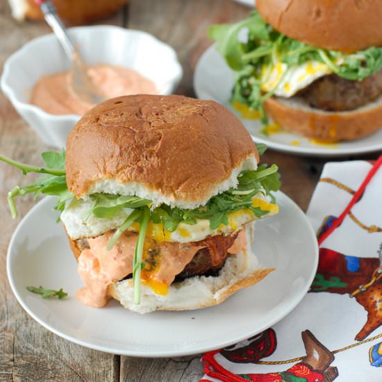 Bacon-and-Egg Breakfast Burger