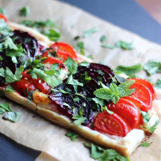 Summer ‘pizza’ tart