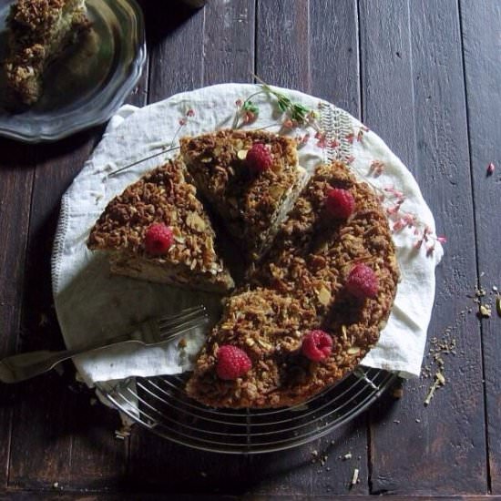 Raspberry Almond Crumb Cake