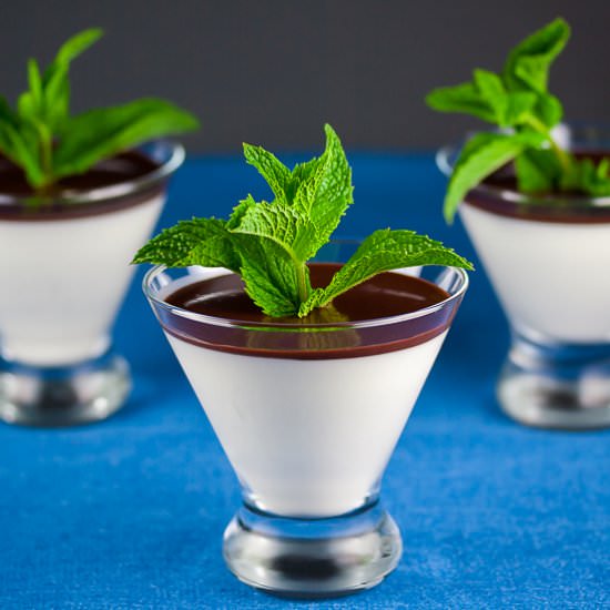 Coconut-Chocolate Panna Cotta