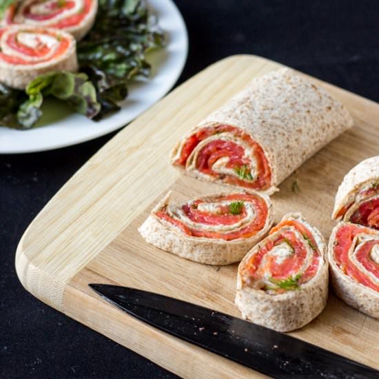 Smoked Salmon Cream Cheese Roll-Ups