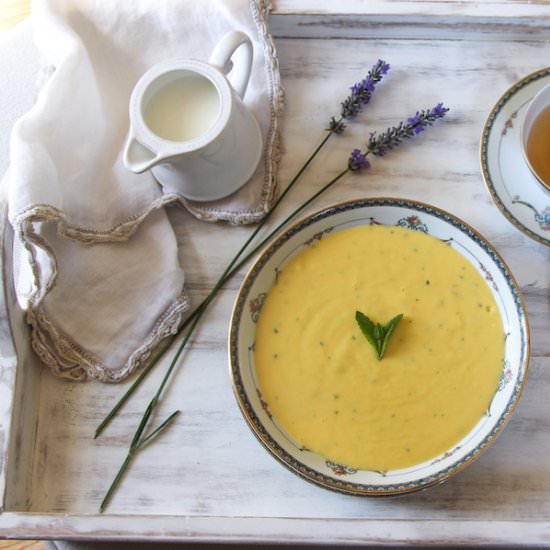 Chilled Mango, Coconut and Lime Soup