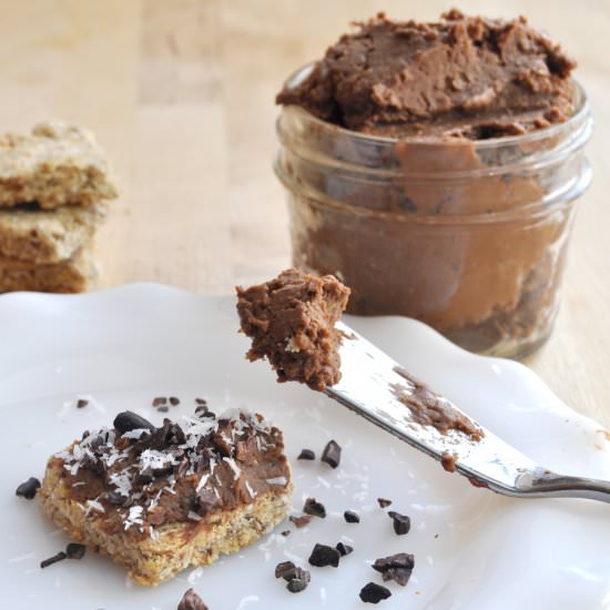 Chocolate Hummus + Coconut Cookies