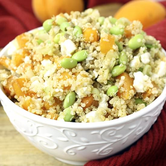 Apricot & Edamame Quinoa Salad
