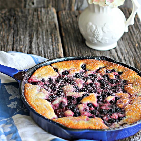 One cup blackberry cobbler