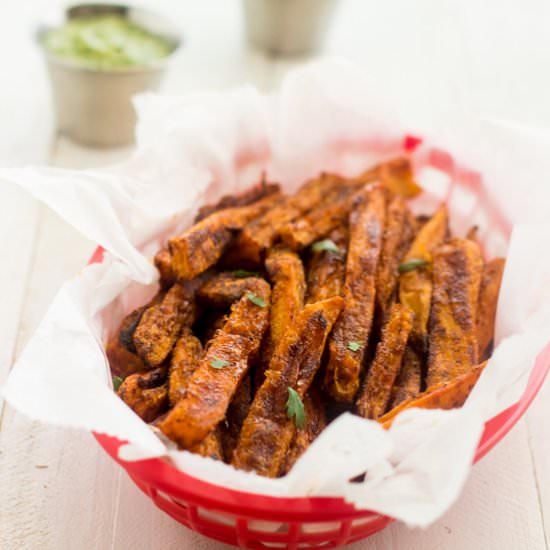 Spicy Baked Sweet Potato Fries