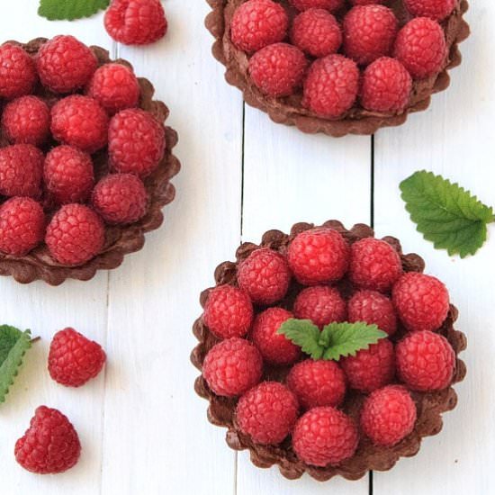 Mini Chocolate Raspberry Tarts
