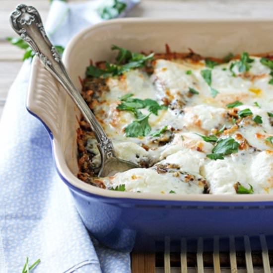 Eggplant Rollatini Quinoa Casserole