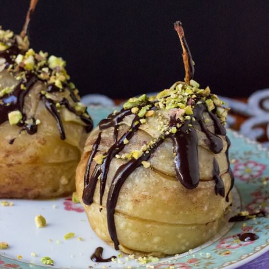 Baked Pistachio Pear Pastries