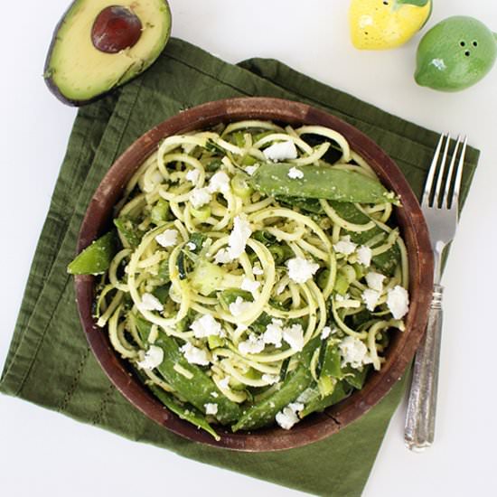 Mint Pesto Zucchini Noodles