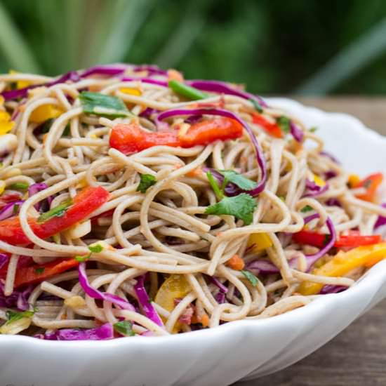 Asian Buckwheat Noodle Salad
