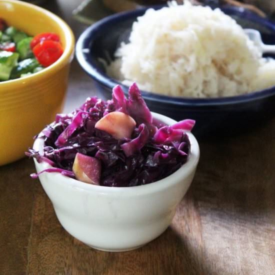 Braised Red Cabbage with Apples