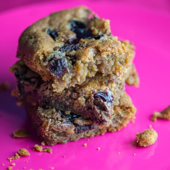 Cherry Nutella Blondies