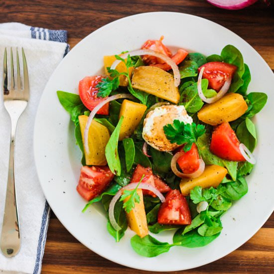 Golden Beets Salad with Goat Cheese
