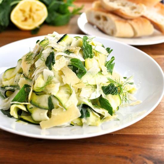 Fennel Zucchini Ribbon Salad