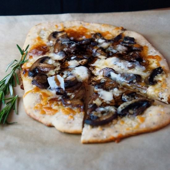 Mushroom Flatbread Fig Preserves