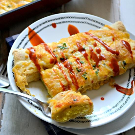 Sweet Corn and Jalapeno Enchiladas