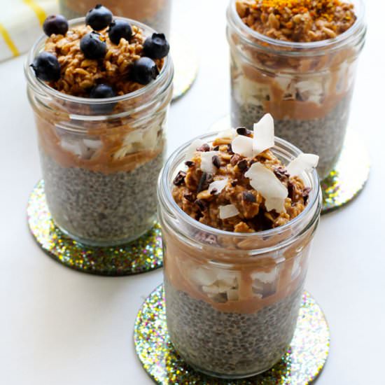 Magical Chocolate, Chia & Oat Jars
