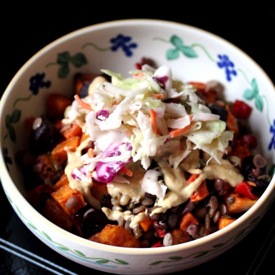 Beet and Sweet Bowl with Coleslaw