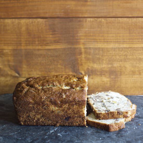 Bourbon Peach Banana Bread