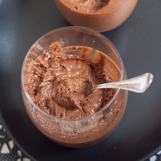 Salted caramel and chocolate mousse