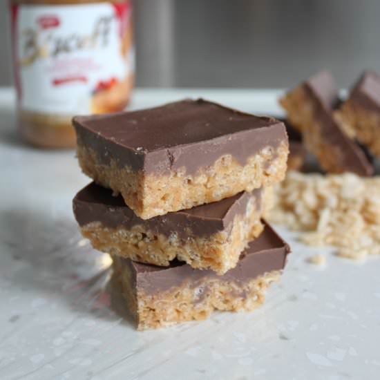 Chocolate Biscoff Rice Krispy Treat