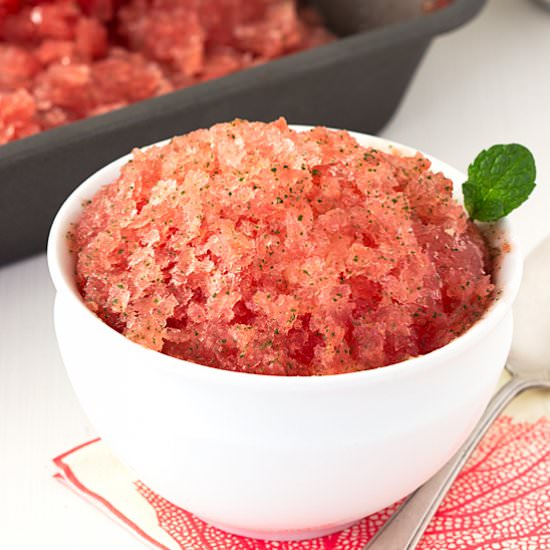 Watermelon Mojito Granita