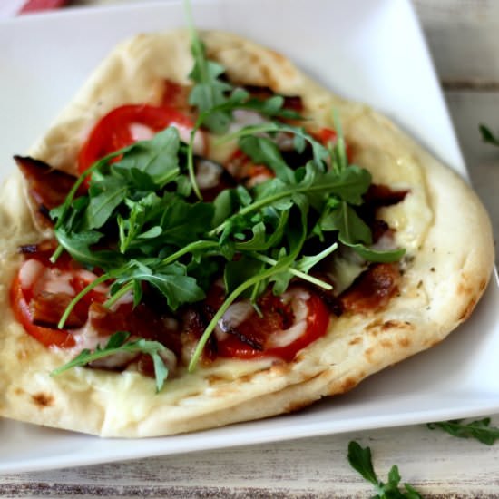 BLT Pizza on Naan Bread