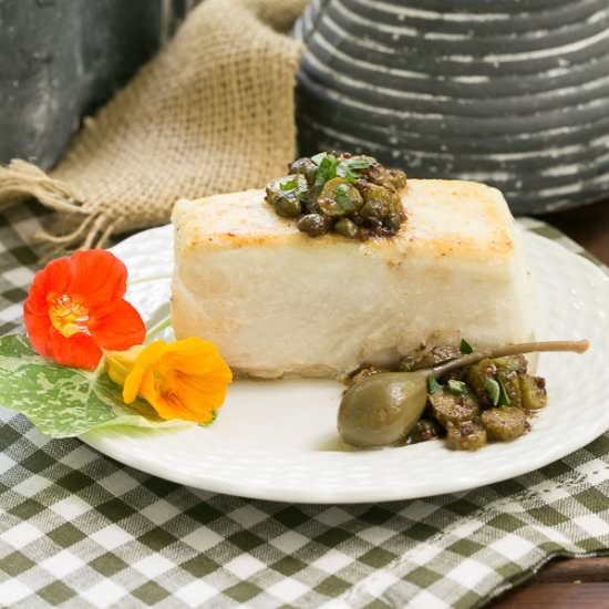 Halibut with Brown Butter Sauce