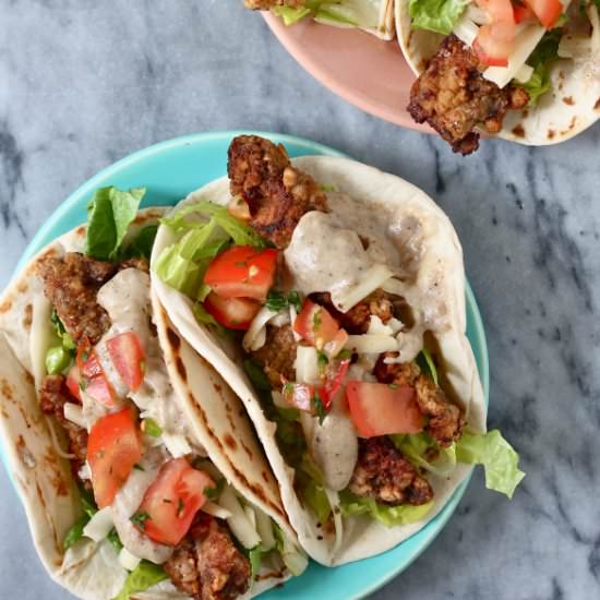 Chicken Fried Steak Tacos