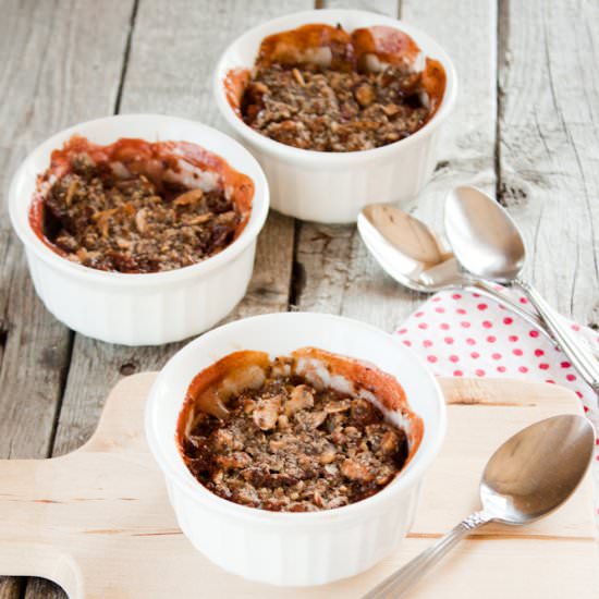 Strawberry Peach Rhubarb Crisp