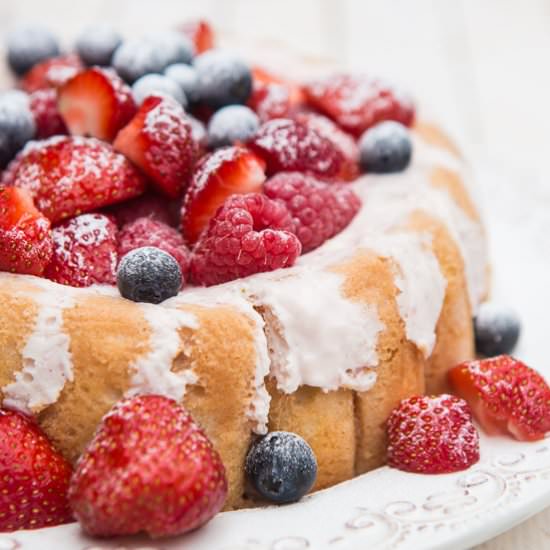 Strawberry limoncello charlotte