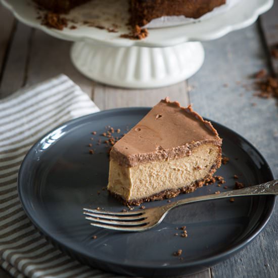 Chocolate peanut butter cheesecake