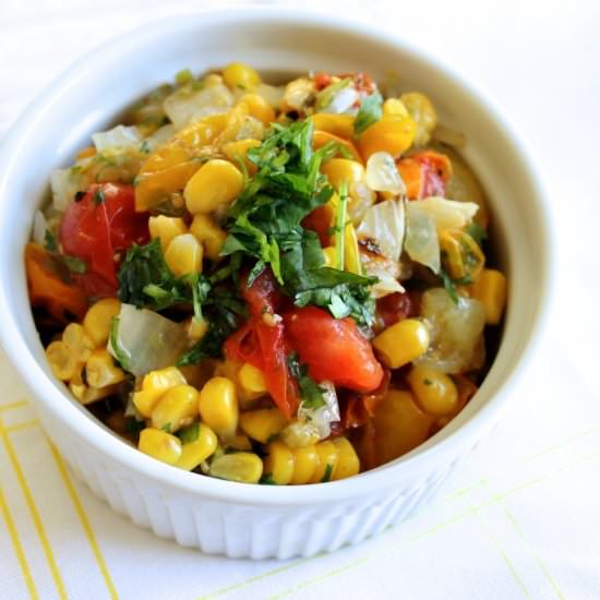 Charred Corn&Heirloom Tomato Salsa