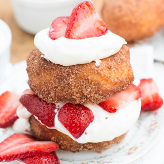 Fried Strawberry Shortcakes