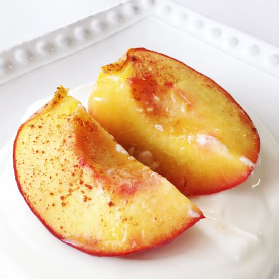 Roasted Honey & Cinnamon Peaches