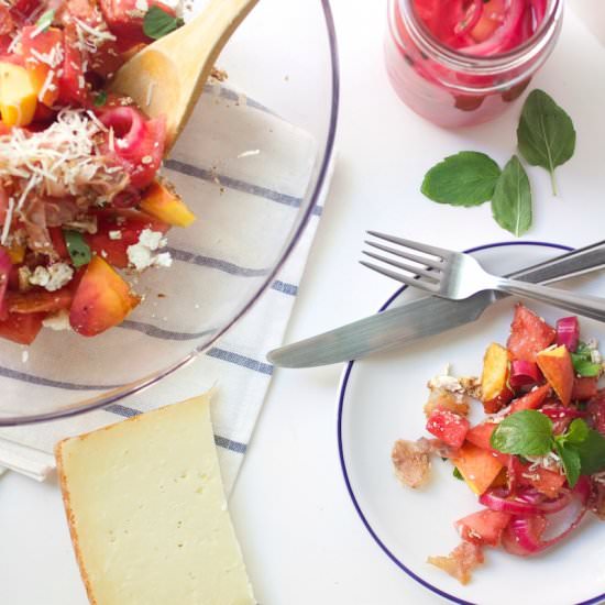 Peach Watermelon Salad